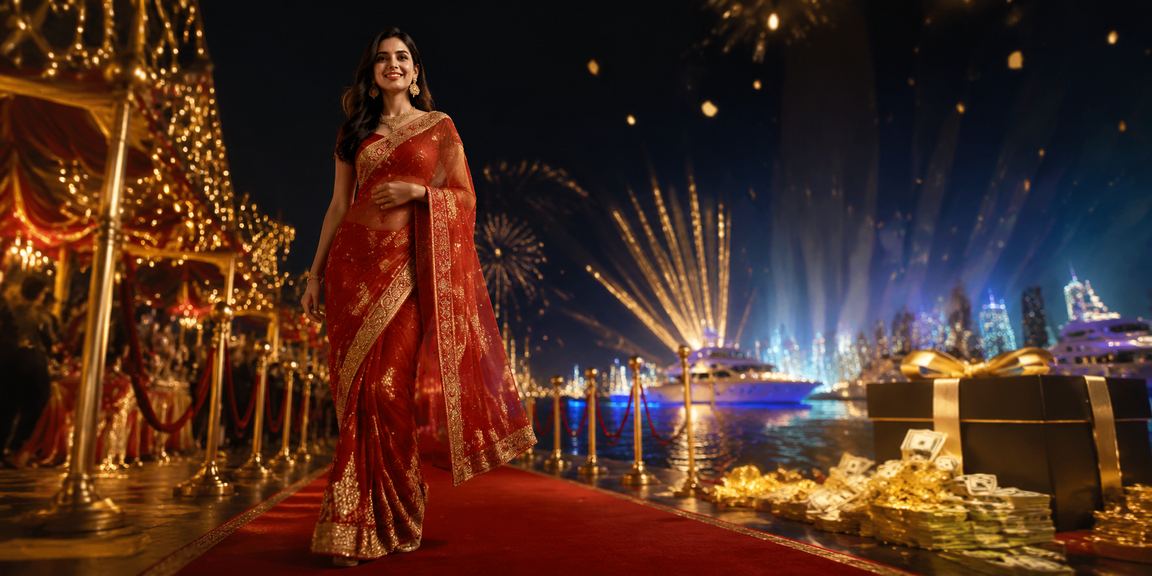 Indian woman enjoying casino entertainment with a smile